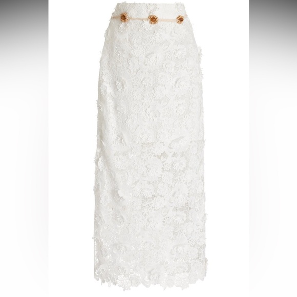 Zimmermann Raie Floral Lace Maxi Skirt Size 1 - Picture 5 of 15